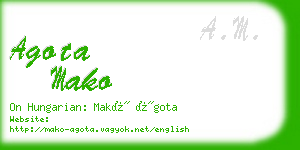 agota mako business card